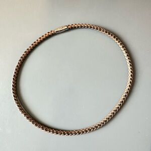Braided leather choker. Magnetic/turn clasp 20”